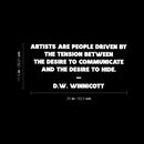 Vinyl Wall Art Decal - Artists Are People Driven By The Tension - 11.5" x 25" - Trendy Inspirational Optimistic Quote Sticker For Home Bedroom School Classroom Office Coffee Shop Decor 4