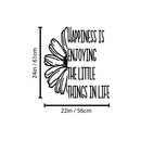 Vinyl Wall Art Decal - Happiness Is Enjoying The Little Things In Life - 24" x 22" - Modern Cute Inspirational Quote Sticker For Home Office Bedroom Kids room School Decor 4