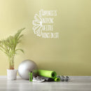 Vinyl Wall Art Decal - Happiness Is Enjoying The Little Things In Life - 24" x 22" - Modern Cute Inspirational Quote Sticker For Home Office Bedroom Kids room School Decor 3