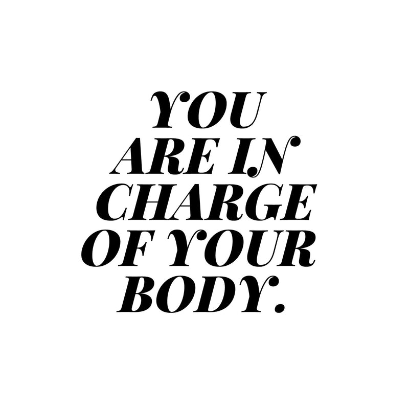 Vinyl Wall Art Decal - You Are In Charge Of Your Body - 14" x 15" - Motivational Positive Healthy Quote Sticker For Workout Room Yoga CrossFit Center Gym Fitness Lifestyle Decor 1