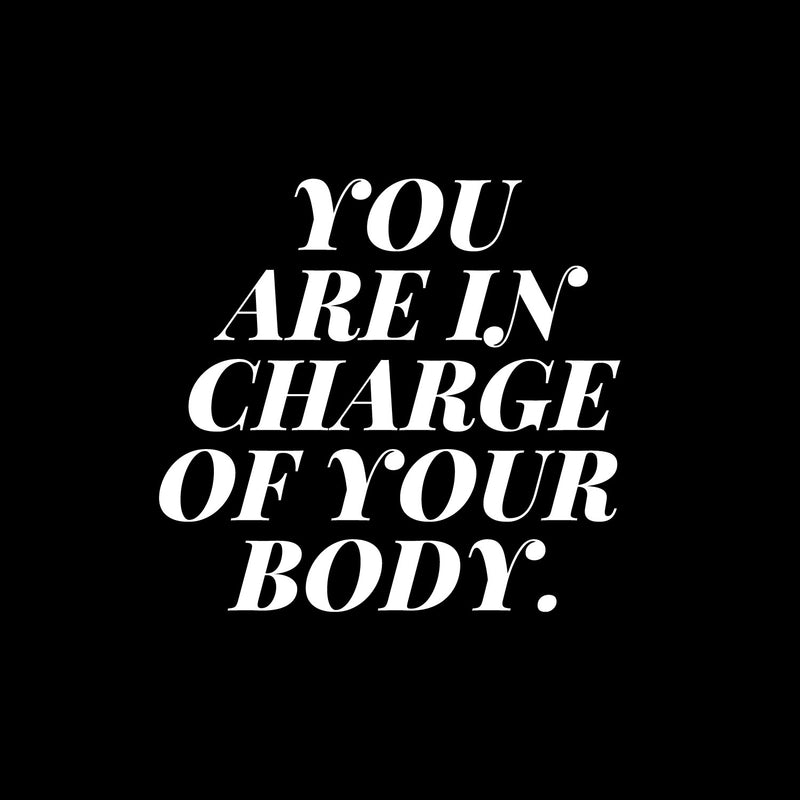 Vinyl Wall Art Decal - You Are In Charge Of Your Body - 14" x 15" - Motivational Positive Healthy Quote Sticker For Workout Room Yoga CrossFit Center Gym Fitness Lifestyle Decor 1