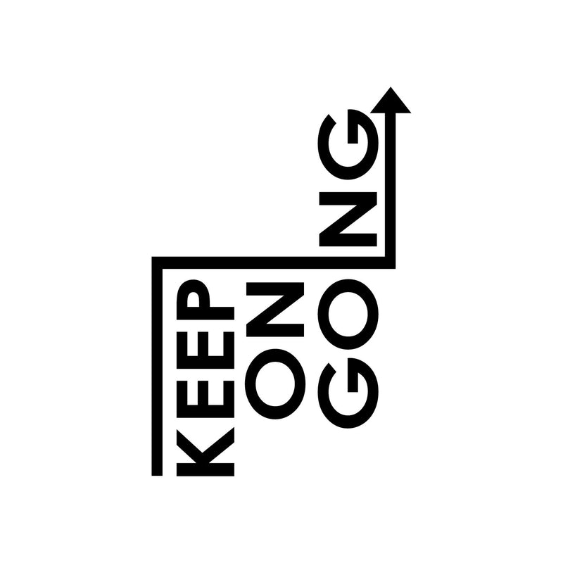 Vinyl Wall Art Decal - Keep On Going - 30" x 20" - Trendy Motivating Positive Healthy Quote Sticker For Office Storefront Workout Room Yoga CrossFit Center Gym Fitness Lifestyle Decor 1
