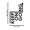 Vinyl Wall Art Decal - Keep On Going - 30" x 20" - Trendy Motivating Positive Healthy Quote Sticker For Office Storefront Workout Room Yoga CrossFit Center Gym Fitness Lifestyle Decor 4