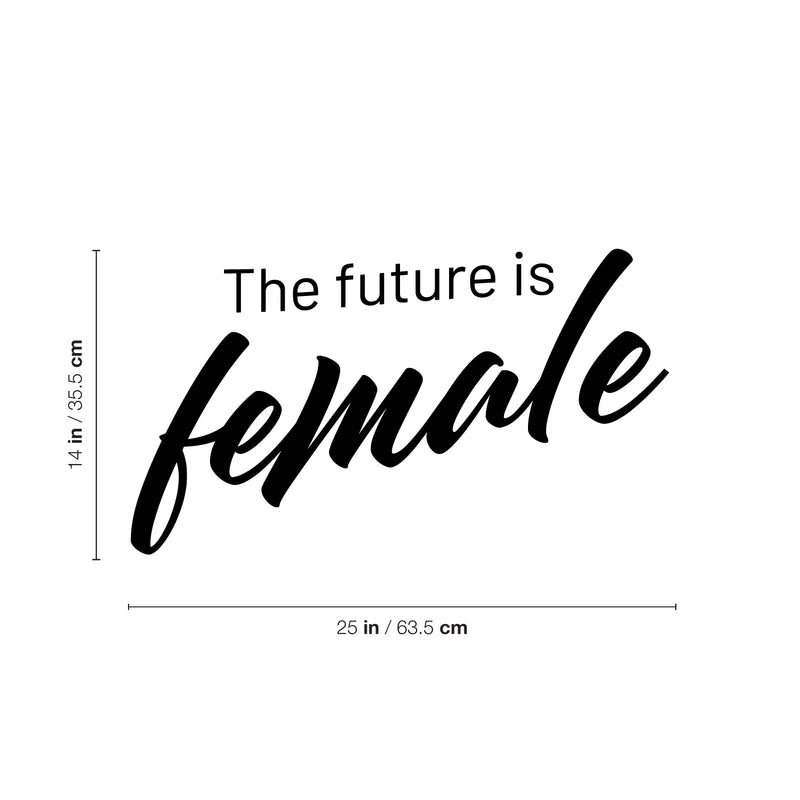 Vinyl Wall Art Decal - The Future Is Female - 14" x 25" - Trendy Inspirational Feminism Quote Sticker For Woman Home Work Office Bedroom Mirror Living Room Decor 4