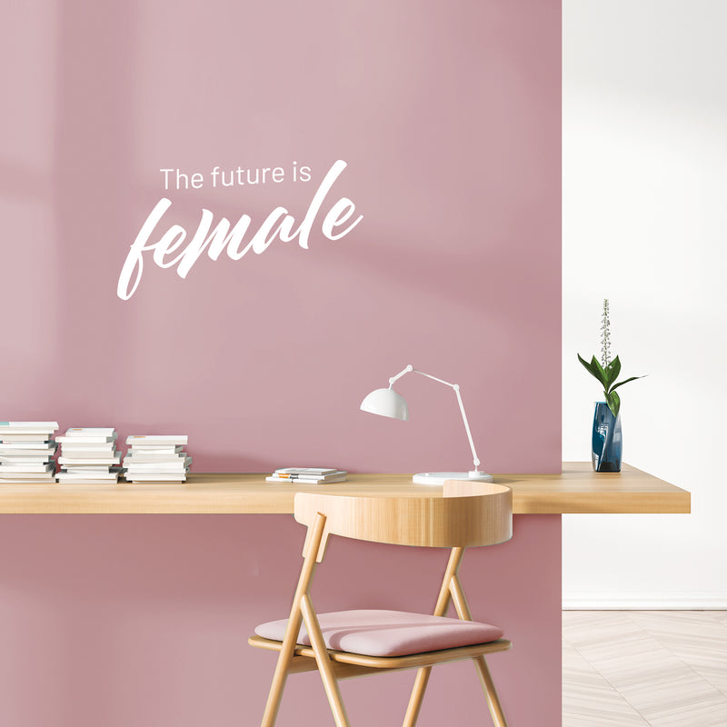 Vinyl Wall Art Decal - The Future Is Female - 14" x 25" - Trendy Inspirational Feminism Quote Sticker For Woman Home Work Office Bedroom Mirror Living Room Decor 3