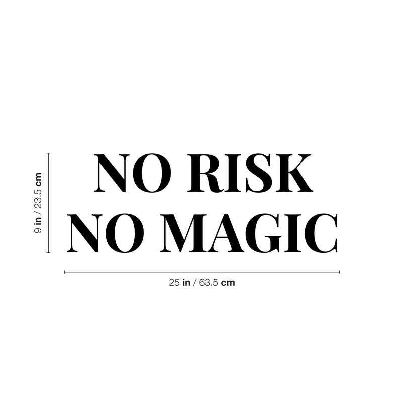 Vinyl Wall Art Decal - No Risk No Magic - 12. Trendy Cool Motivational Positive Fun Star Design Quote Sticker For Bedroom Living Room Classroom School Office Coffee Shop Decor 4