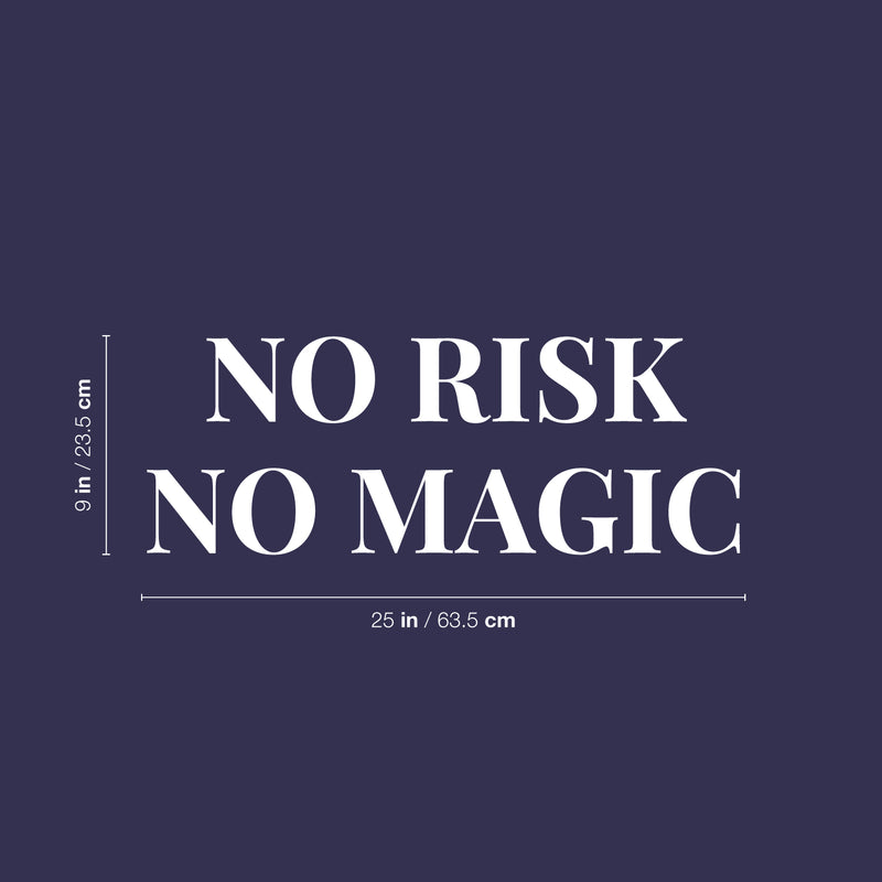 Vinyl Wall Art Decal - No Risk No Magic - 12. Trendy Cool Motivational Positive Fun Star Design Quote Sticker For Bedroom Living Room Classroom School Office Coffee Shop Decor 5