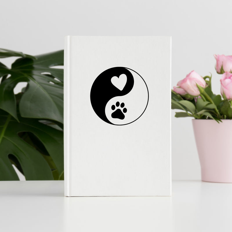 Vinyl Wall Art Decal - Ying Yang Dog - 6" x 6" - Cute Dog Lovers Quote Bumper Sticker For Car Window Thermos Coffee Mug Luggage Office Notebook Laptop Decor 2