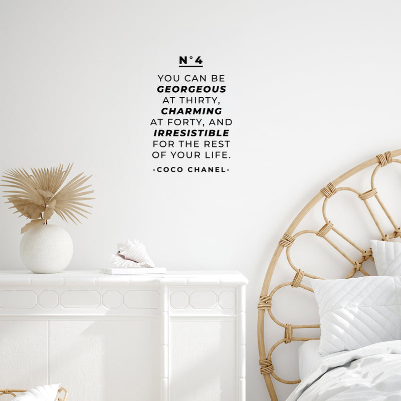 Vinyl Wall Art Decal - You Can Be Gorgeous At Thirty - 21" x 15" - Modern Inspirational Lovely Good Vibes Quote Sticker For Closet Boutique Beauty Saloon Office Coffee Shop Storefront Decor 3