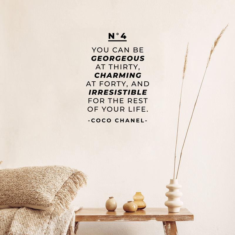 Vinyl Wall Art Decal - You Can Be Gorgeous At Thirty - 21" x 15" - Modern Inspirational Lovely Good Vibes Quote Sticker For Closet Boutique Beauty Saloon Office Coffee Shop Storefront Decor 2