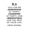 Vinyl Wall Art Decal - You Can Be Gorgeous At Thirty - Modern Inspirational Lovely Good Vibes Quote Sticker For Closet Boutique Beauty Saloon Office Coffee Shop Storefront Decor 1