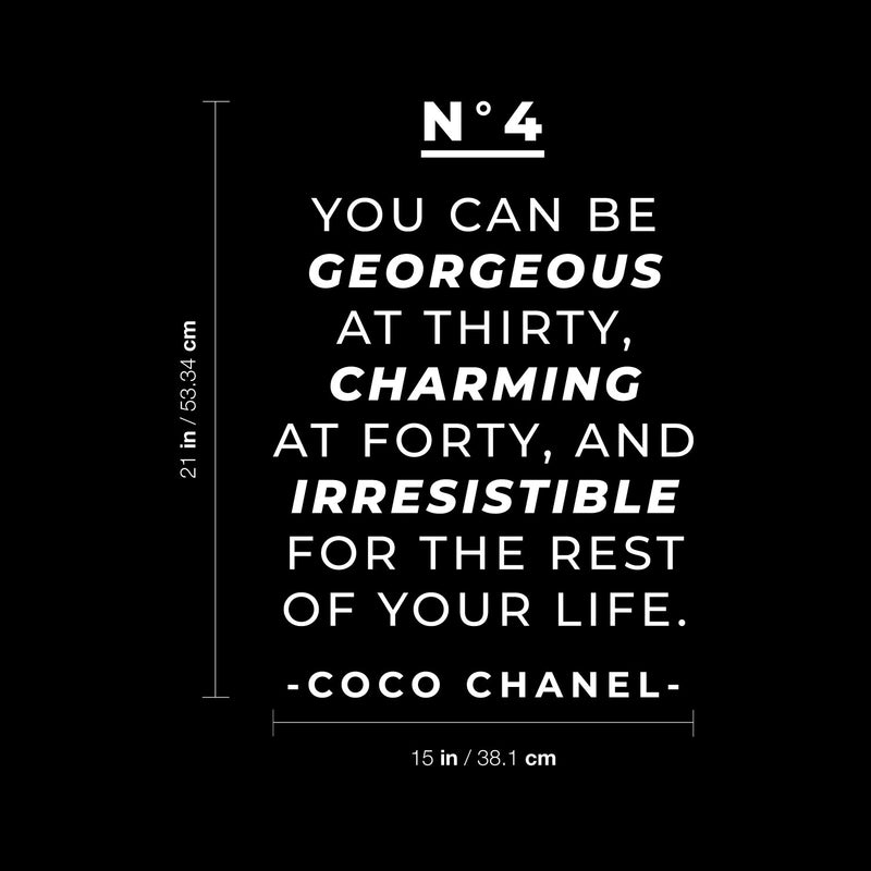 Vinyl Wall Art Decal - You Can Be Gorgeous At Thirty - 21" x 15" - Modern Inspirational Lovely Good Vibes Quote Sticker For Closet Boutique Beauty Saloon Office Coffee Shop Storefront Decor 4