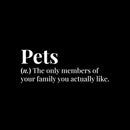 Vinyl Wall Art Decal - Pets Definition - 16" x 6" - Cats Modern Inspirational Funny Quote Sticker For Dog Lovers Home Vet Office Bedroom Living Room Decor 1