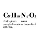 Vinyl Wall Art Decal - Coffee Formula - 22" x 10" - Trendy Inspirational Cafe Quote Sticker For Home Kitchen Bedroom Store Living Room Work Office Chemical Kitchenette Decor 1