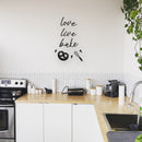 Vinyl Wall Art Decal - Live Love Bake - 22" x 14" - Modern Lovely Pretzel Hearts Design Quote Sticker For Home Kitchen Office Coffee Shop Restaurant Storefront Decor 2