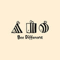 Vinyl Wall Art Decal - Bee Different - Modern Motivational Cute Positive Quote Sticker For Home Office Bedroom Kids Room Playroom Nursery Daycare Classroom Decor 1