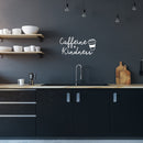 Vinyl Wall Art Decal - Caffeine + Kindness - 8" x 17" - Trendy Funny Inspirational Coffee Lovers Quote Sticker For Home Kitchen Office Coffee Shop Restaurant Storefront Decor 3