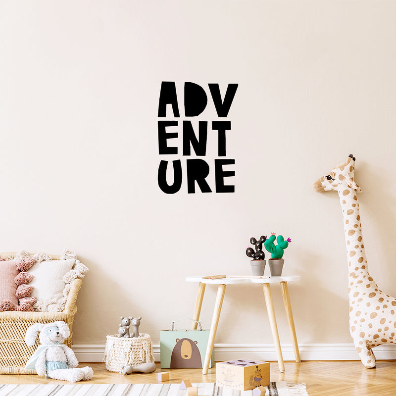 Vinyl Wall Art Decal - Adventure - 23" x 16.5" - Modern Cute Inspirational Lovely Good Vibes Quote Sticker For Home Nursery Kids Bedroom Playroom Living Room Classroom Daycare Decor 3