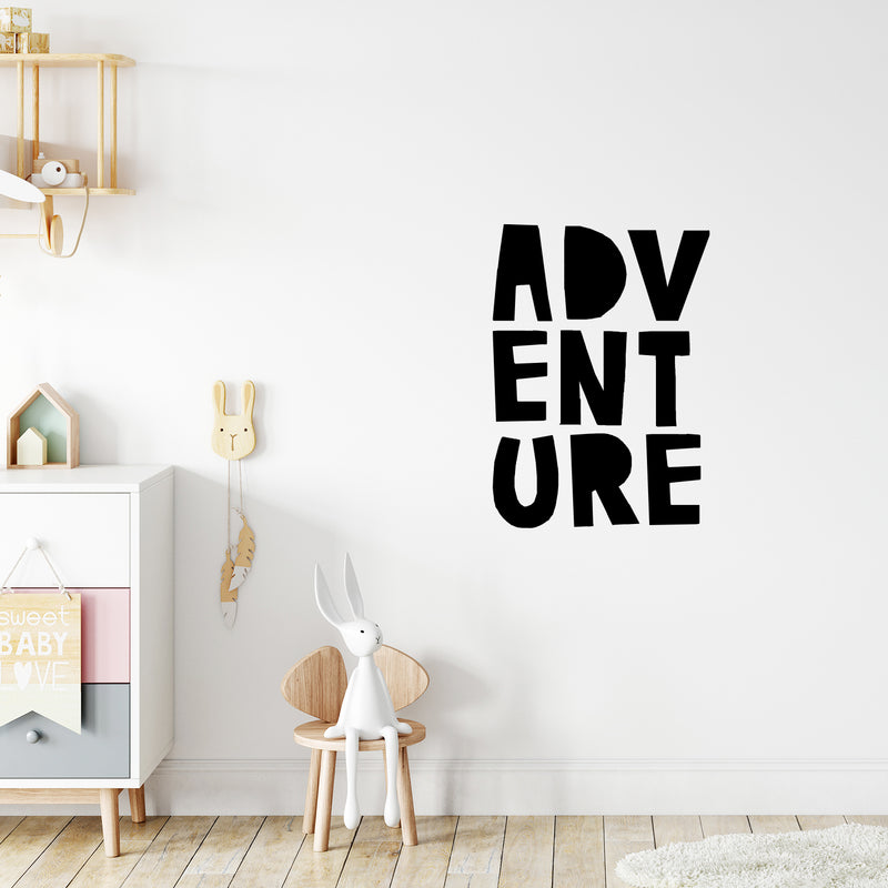 Vinyl Wall Art Decal - Adventure - 23" x 16.5" - Modern Cute Inspirational Lovely Good Vibes Quote Sticker For Home Nursery Kids Bedroom Playroom Living Room Classroom Daycare Decor 2