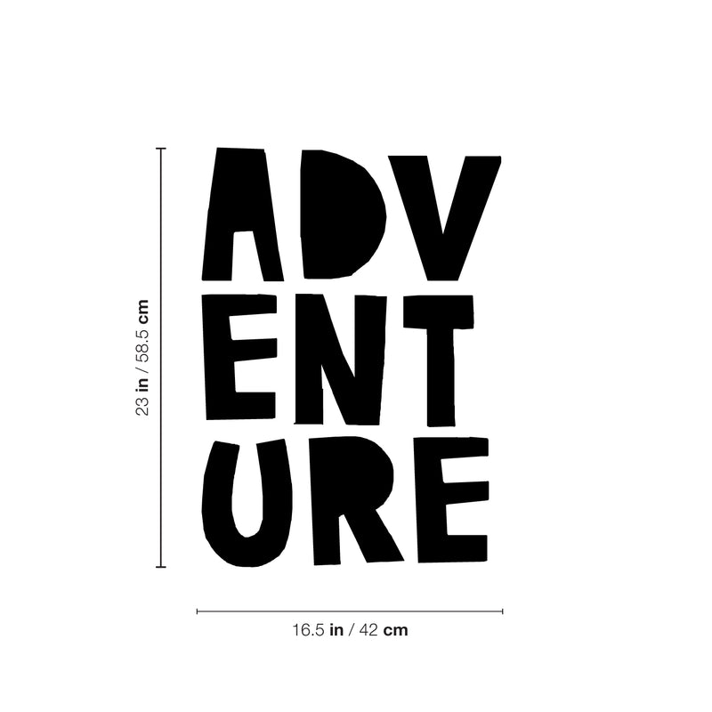 Vinyl Wall Art Decal - Adventure - 23" x 16.5" - Modern Cute Inspirational Lovely Good Vibes Quote Sticker For Home Nursery Kids Bedroom Playroom Living Room Classroom Daycare Decor 4