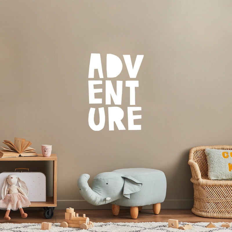 Vinyl Wall Art Decal - Adventure - 23" x 16.5" - Modern Cute Inspirational Lovely Good Vibes Quote Sticker For Home Nursery Kids Bedroom Playroom Living Room Classroom Daycare Decor 2