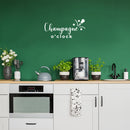 Vinyl Wall Art Decal - Champagne O' Clock - 7" x 15" - Trendy Sarcastic Funny Adult Joke Quote Sticker For Home Bar Kitchen Wine Cellar Restaurant Decor 3