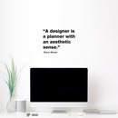 Vinyl Wall Art Decal - A Designer Is A Planner With An Aesthetic Sense - 1- Modern Motivational Designers Quote Sticker For Home School Classroom Work Office Coffee Shop Decor 2