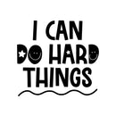 Vinyl Wall Art Decal - I Can Do Hard Things - 11" x 12" - Modern Cute Inspirational Quote Sticker For Kids Bedroom Home Playroom Classroom Daycare Decor 1
