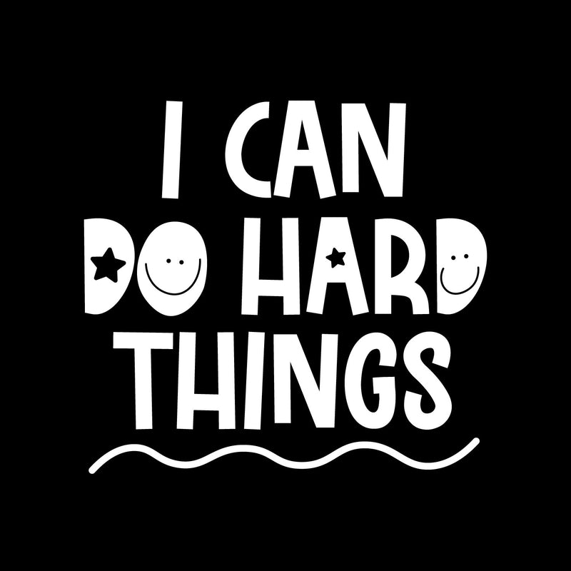 Vinyl Wall Art Decal - I Can Do Hard Things - 11" x 12" - Modern Cute Inspirational Quote Sticker For Kids Bedroom Home Playroom Classroom Daycare Decor 1