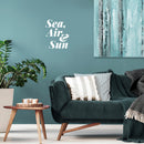 Vinyl Wall Art Decal - Sea Air And Sun - 14.5" x 12" - Inspirational Positive Summer Vibes Quote Design Sticker For Home Office Laptops Notebooks Cars Windows Decor 3