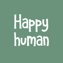 Vinyl Wall Art Decal - Happy Human - 16.5" x 18" - Modern Optimistic Inspirational Lovely Quote Sticker For Home Kids Bedroom Nursery Playroom School Classroom Daycare Kindergarten Decor 1