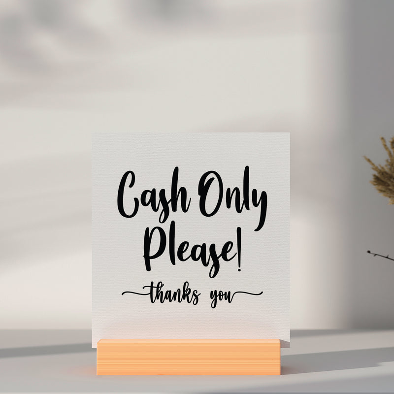 Vinyl Wall Art Decal - Cash Only Please - 8" x 6" - Cash Only Sign Quote Sticker For Business Retail Store Restaurant Office Coffee Shop Storefront Decor 3