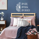 Vinyl Wall Art Decal - I Am Here I Am Now I Am Enough - 20" x 30" - Modern Inspirational Positive Self-Esteem Quote Sticker For Home Office Bedroom Living Room Decor 3
