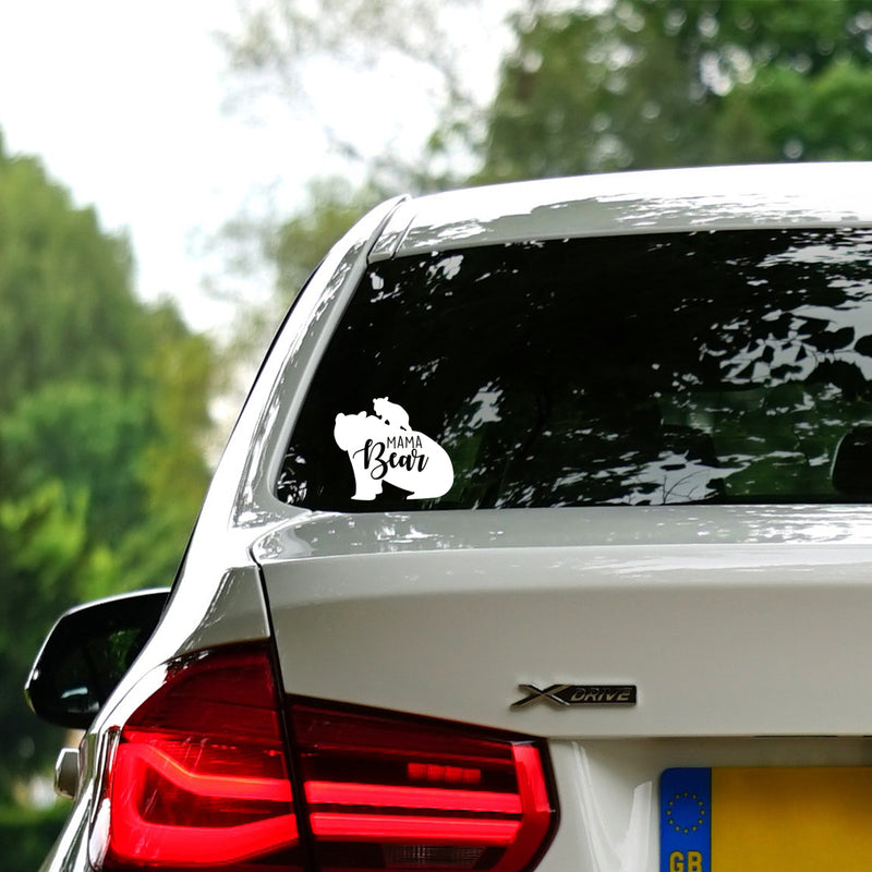 Vinyl Wall Art Decal - Mama Bear - 6" x 6" - Cute Animal Bear Design Modern Quote Sticker For Trucks Bumper Minivan Cars Window Kids In Family Laptop Decor 3
