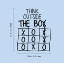Vinyl Wall Art Decal - Think Outside Of The Box - Trendy Fun Good Vibes Quote Cool Design Sticker For Playroom Living Room Classroom School Office Coffee Shop Decor 4