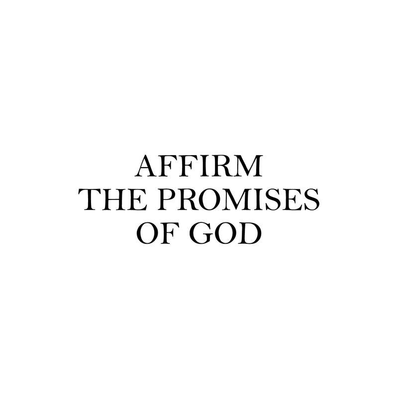 Vinyl Wall Art Decal - Affirm The Promises Of God - 9. Modern Inspirational Lovely Spiritual Quote Sticker For Bedroom Closet Coffee Shop Religious Center Decor 2