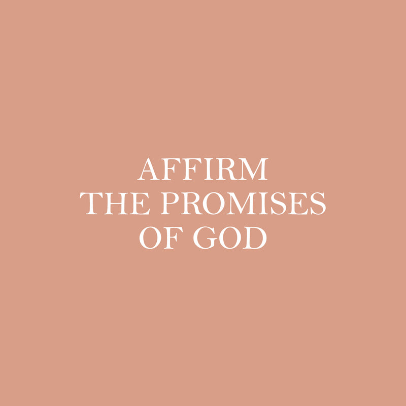 Vinyl Wall Art Decal - Affirm The Promises Of God - 9.5" x 25" - Modern Inspirational Lovely Spiritual Quote Sticker For Bedroom Closet Coffee Shop Religious Center Decor 1