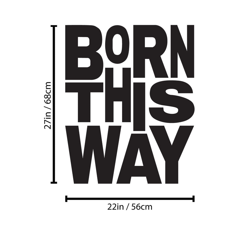 Vinyl Wall Art Decal - Born This Way - Trendy Minimal LGBT Quote Sticker For Home Office Gay Lesbian Couples Bedroom Equality Pride Event Decor 4