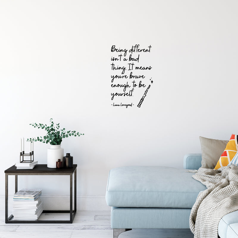 Vinyl Wall Art Decal - Being Different Isn't A Bad Thing - 21" x 14" - Modern Positive Inspiring Self Esteem Quote Sticker For Home Bedroom School Classroom Office Coffee Shop Decor 3