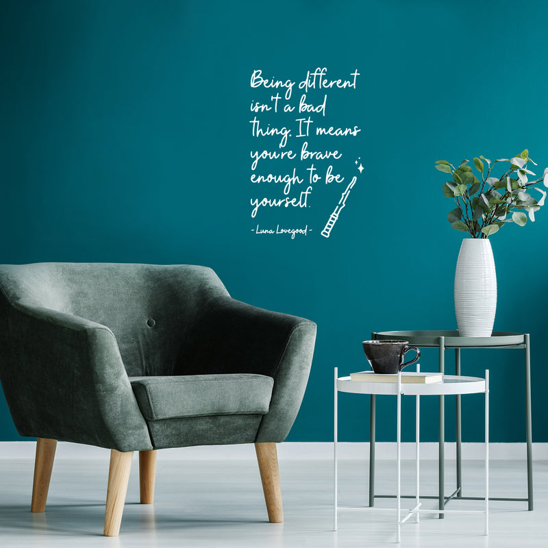 Vinyl Wall Art Decal - Being Different Isn't A Bad Thing - 21" x 14" - Modern Positive Inspiring Self Esteem Quote Sticker For Home Bedroom School Classroom Office Coffee Shop Decor 3