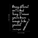 Vinyl Wall Art Decal - Being Different Isn't A Bad Thing - 21" x 14" - Modern Positive Inspiring Self Esteem Quote Sticker For Home Bedroom School Classroom Office Coffee Shop Decor 4