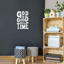 Vinyl Wall Art Decal - God Is Good All The Time - 32" x 22" - Modern Inspirational Lovely Spiritual Quote Sticker For Bedroom Closet Coffee Shop Religious Center Decor 2