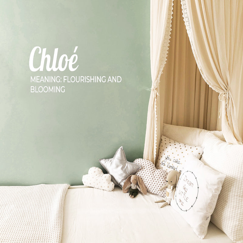 Vinyl Wall Art Decal - Chloe Meaning - 30" x 15" - Trendy Inspirational Quote Sticker For Children Bedroom Home School Classroom Nursery Daycare Kids Room Decor 2