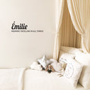 Vinyl Wall Art Decal - Emilie Meaning - 30" x 10" - Trendy Inspirational Quote Sticker For Children Bedroom Home School Classroom Nursery Daycare Kids Room Decor 3