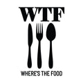 Vinyl Wall Art Decal - Where's The Food - 30" x 20" - Trendy Funny Quote Sticker For Home Living Room Kitchen Dining Room Restaurant Coffee Shop Storefront Decor 1