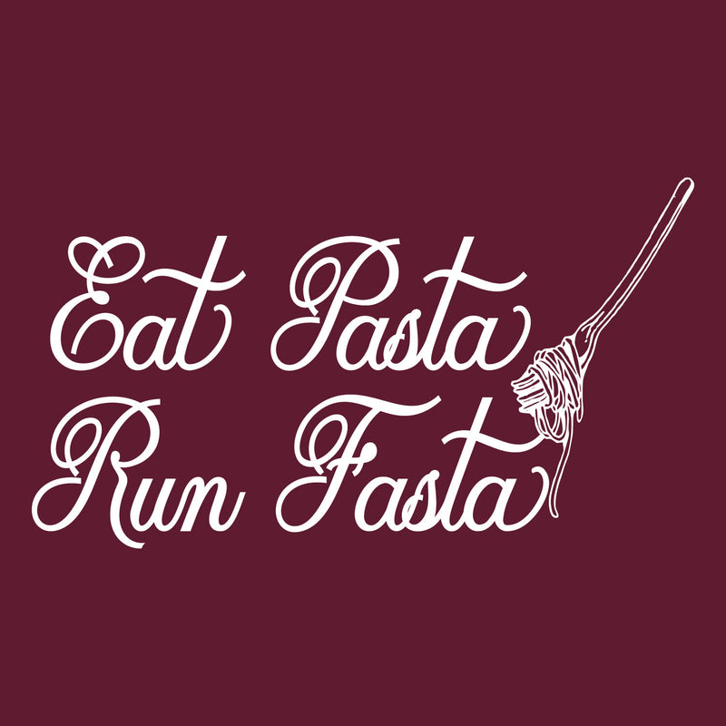 Vinyl Wall Art Decal - Eat Pasta Run Fasta - 22" x 40" - Modern Fork With Pasta Design Funny Quote Sticker For Home Kitchen Office Restaurant Storefront Decor 1