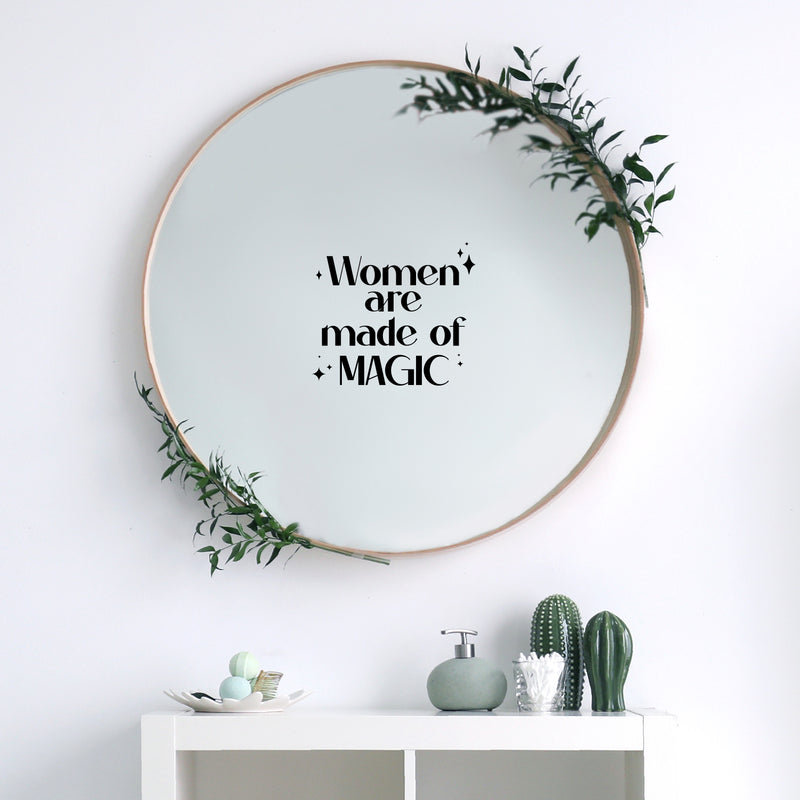 Vinyl Wall Art Decal - Women Are Made Of Magic - 8" x 9" - Lovely Inspirational Feminine Quote Sticker For Home Office Bedroom Closet Living Room Boutique Beauty Saloon Decor 3