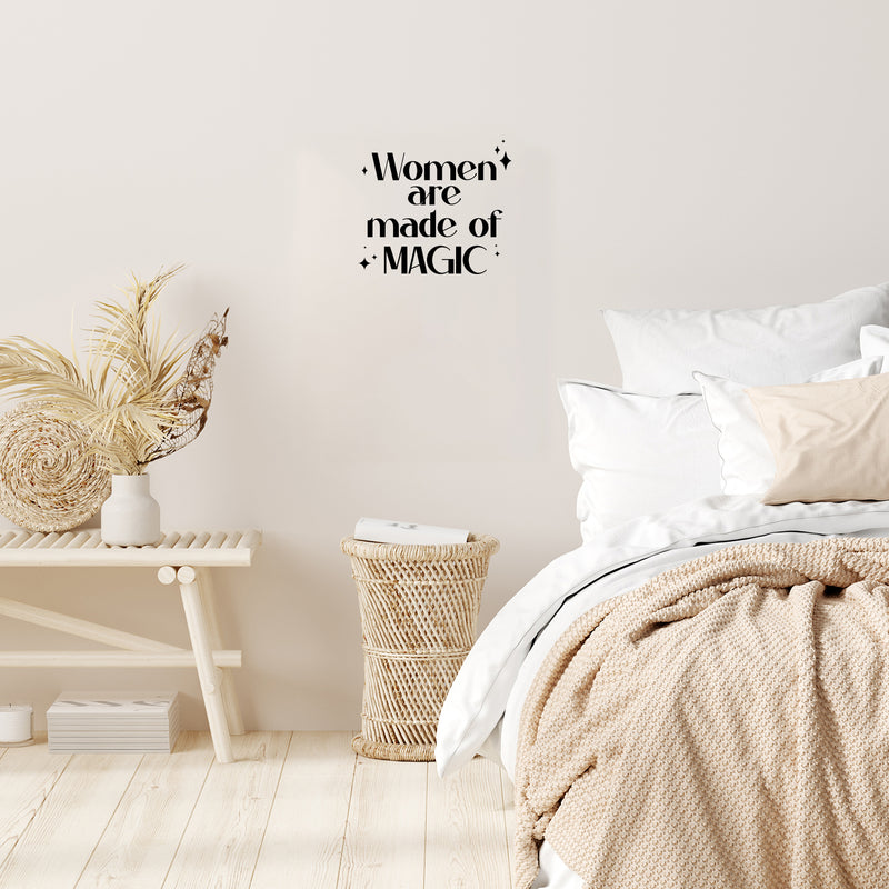 Vinyl Wall Art Decal - Women Are Made Of Magic - 8" x 9" - Lovely Inspirational Feminine Quote Sticker For Home Office Bedroom Closet Living Room Boutique Beauty Saloon Decor 2