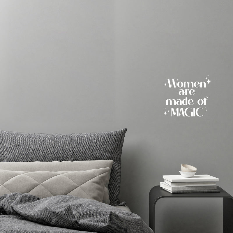 Vinyl Wall Art Decal - Women Are Made Of Magic - 8" x 9" - Lovely Inspirational Feminine Quote Sticker For Home Office Bedroom Closet Living Room Boutique Beauty Saloon Decor 2