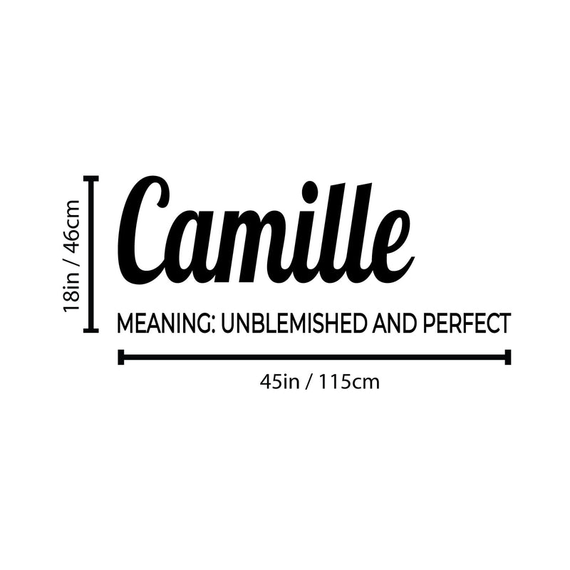 Vinyl Wall Art Decal - Camille Meaning - Trendy Inspirational Quote Sticker For Children Bedroom Home School Classroom Nursery Daycare Kids Room Decor 4